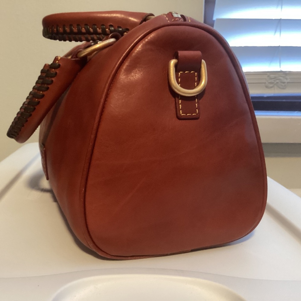 Dooney and Bourke Florentine Barrel Satchel, Ginger - Picture 2 of 8